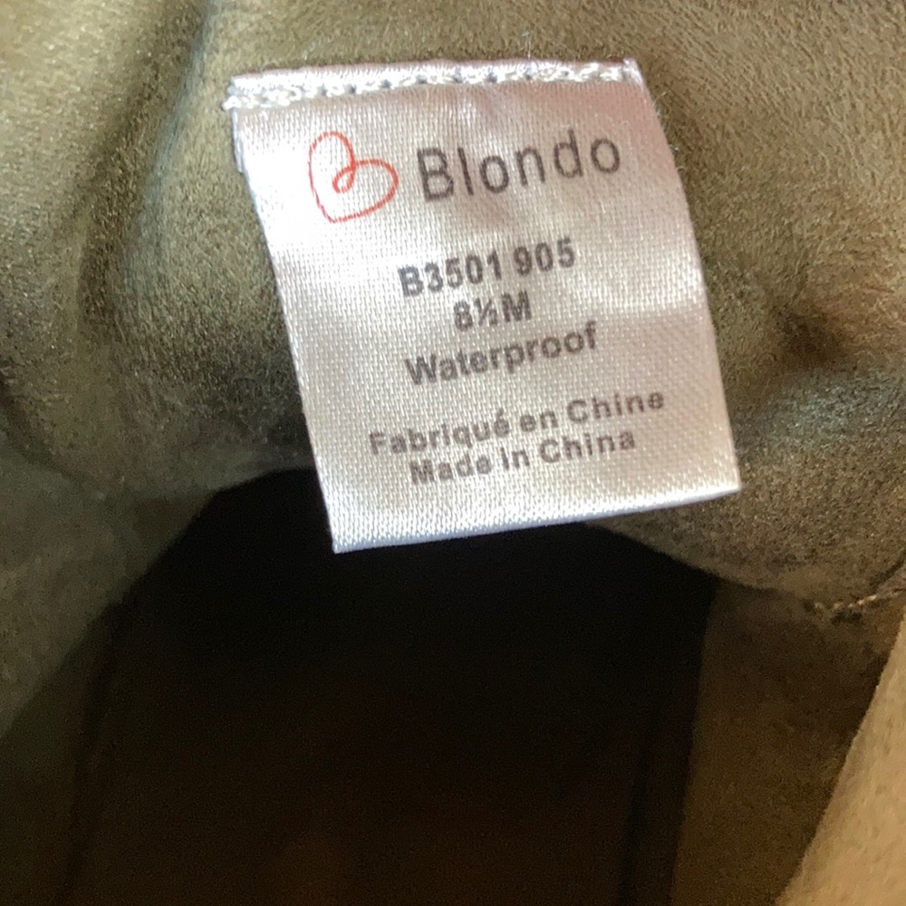 BLONDO Glenda Suede Camo Printed Waterproof Wedge Platform Sneakers Size 8.5 - Picture 12 of 13